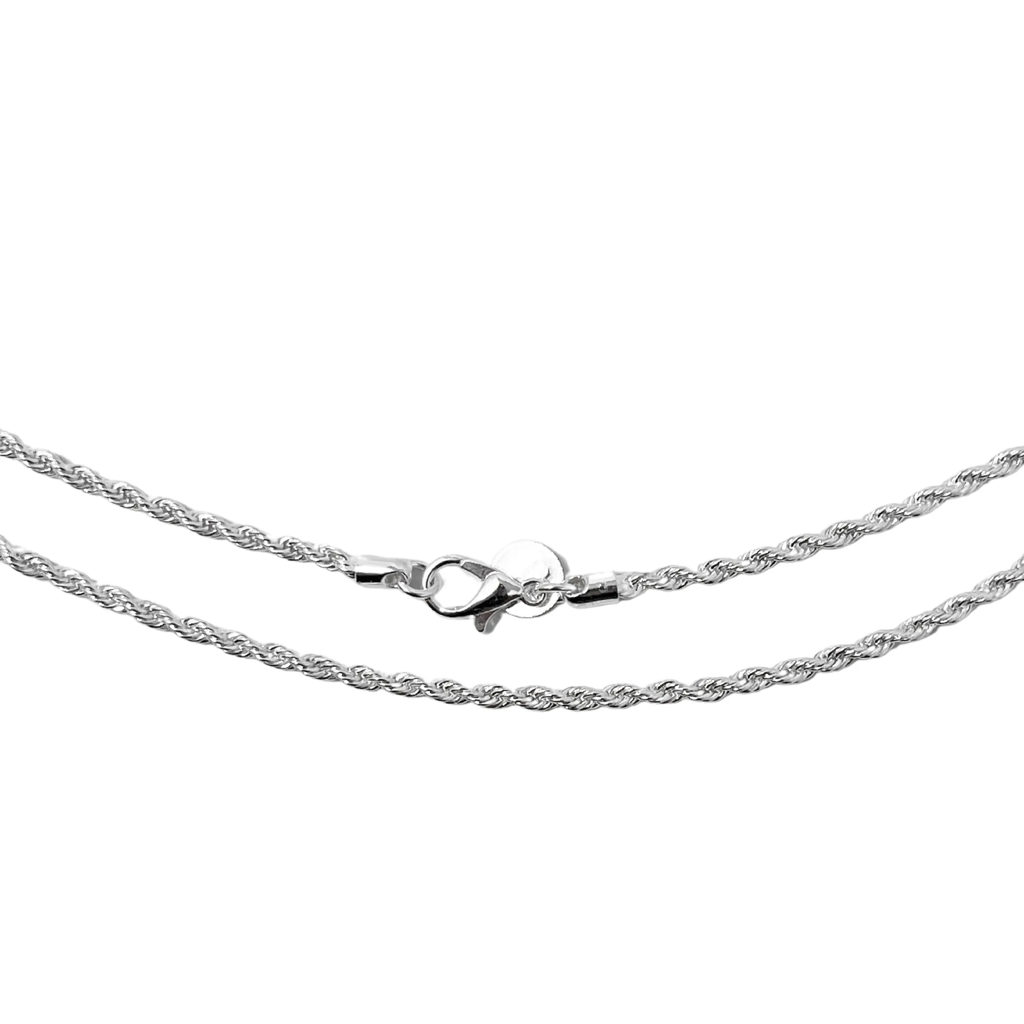 Ice City Rope Chain Necklace 24 - Silver Classic Style