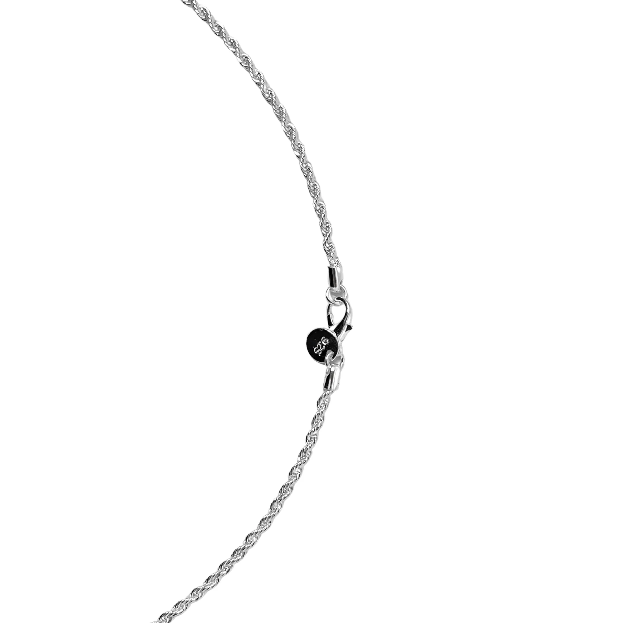 Ice City Rope Chain Necklace 24 - Silver Classic Style