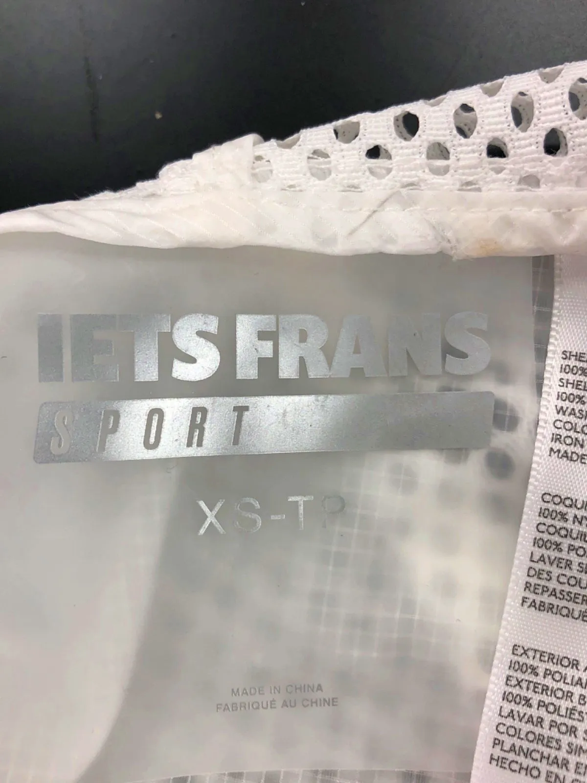 iets frans White Mesh-Panelled Hooded Vest XS