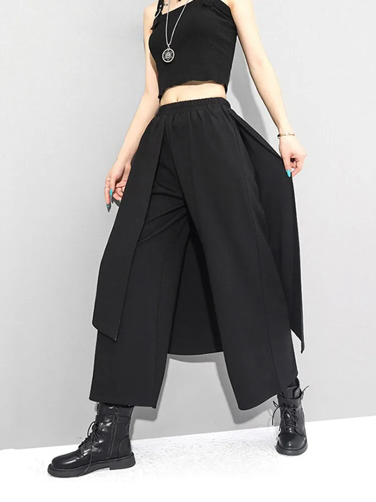 Irregular Loose Fit Wide Leg Trousers