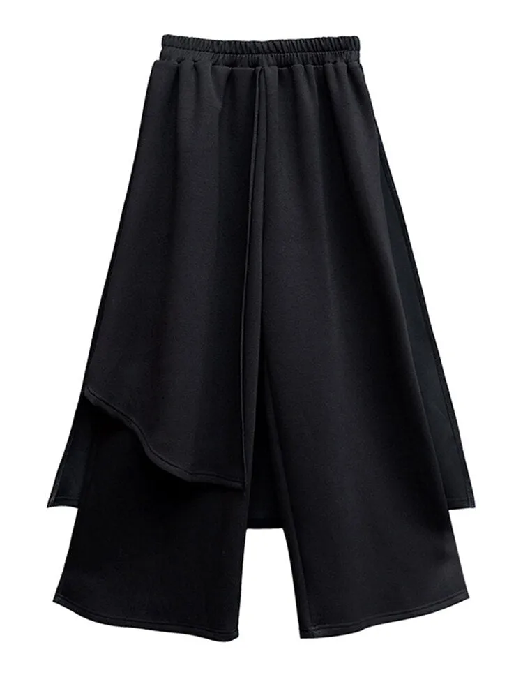 Irregular Loose Fit Wide Leg Trousers