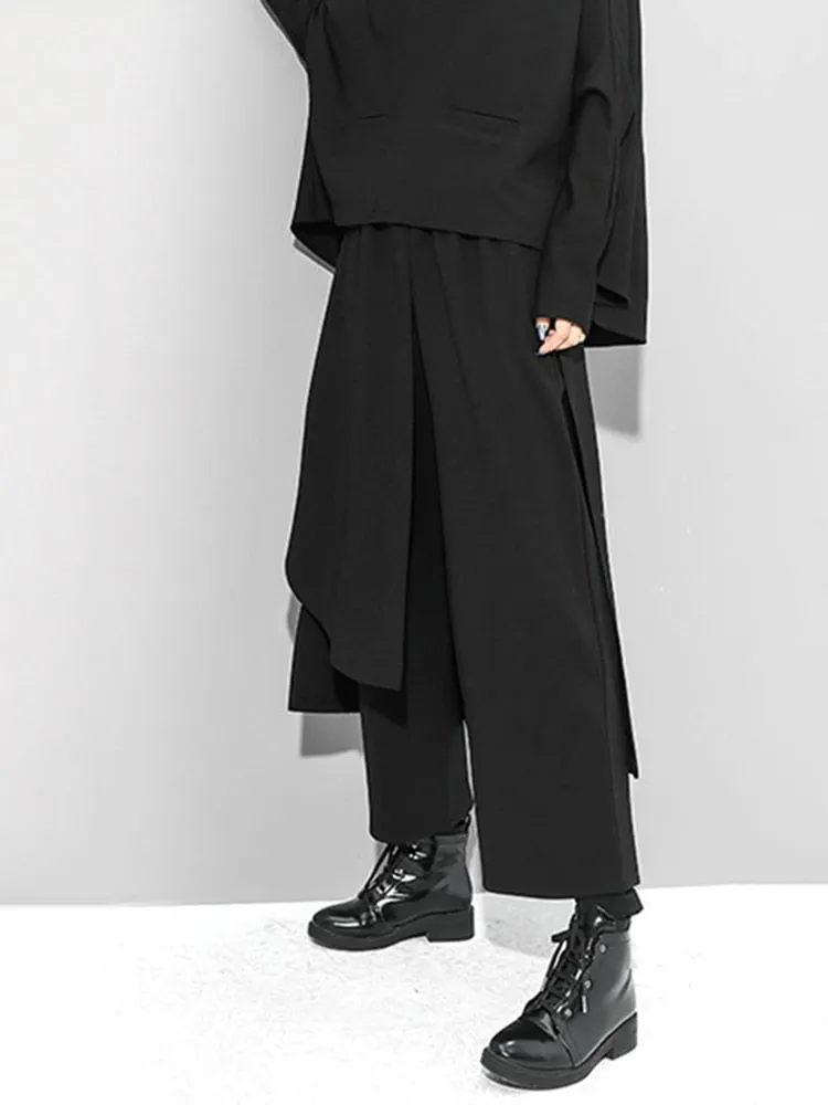Irregular Loose Fit Wide Leg Trousers