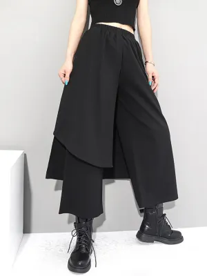 Irregular Loose Fit Wide Leg Trousers