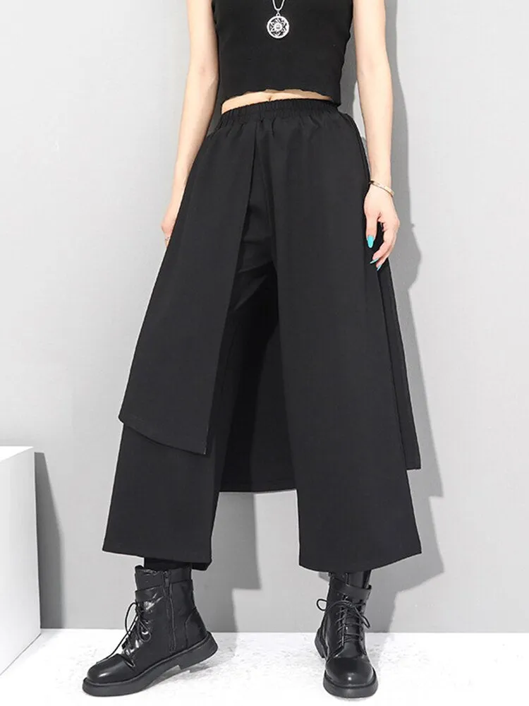 Irregular Loose Fit Wide Leg Trousers