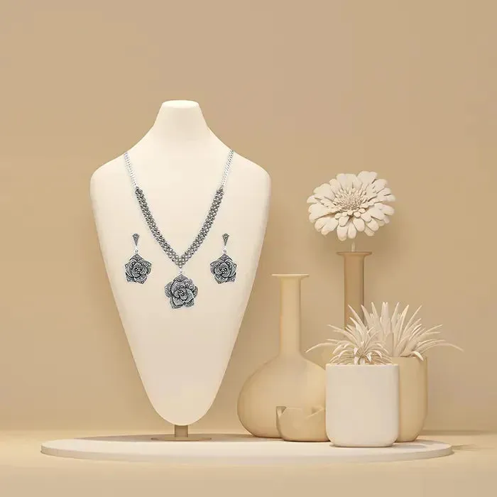 Ivory Silver Necklace Set