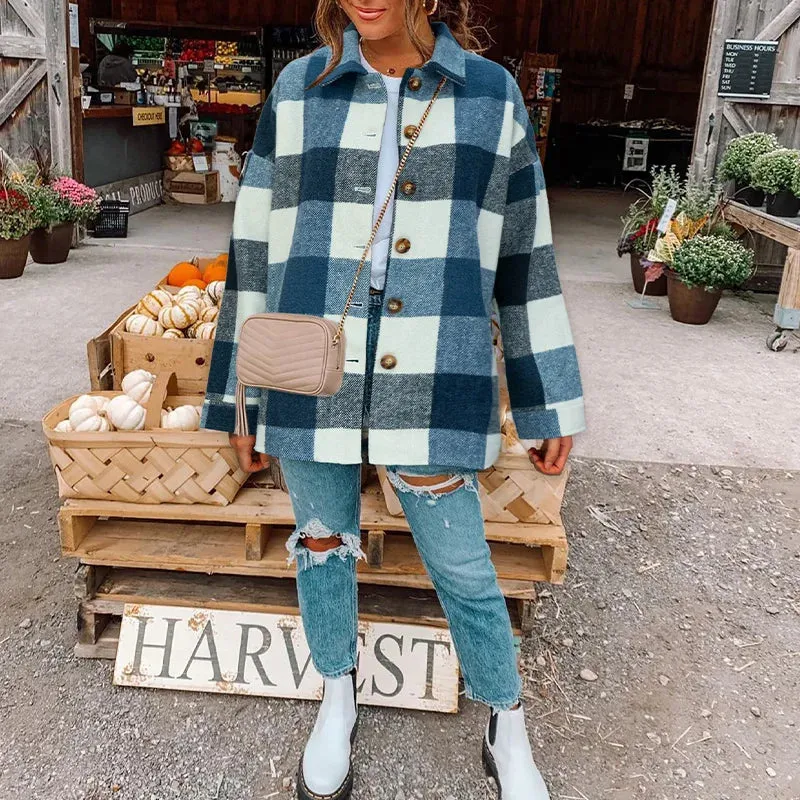 Ivyshape | Classic Plaid Shirt for Women