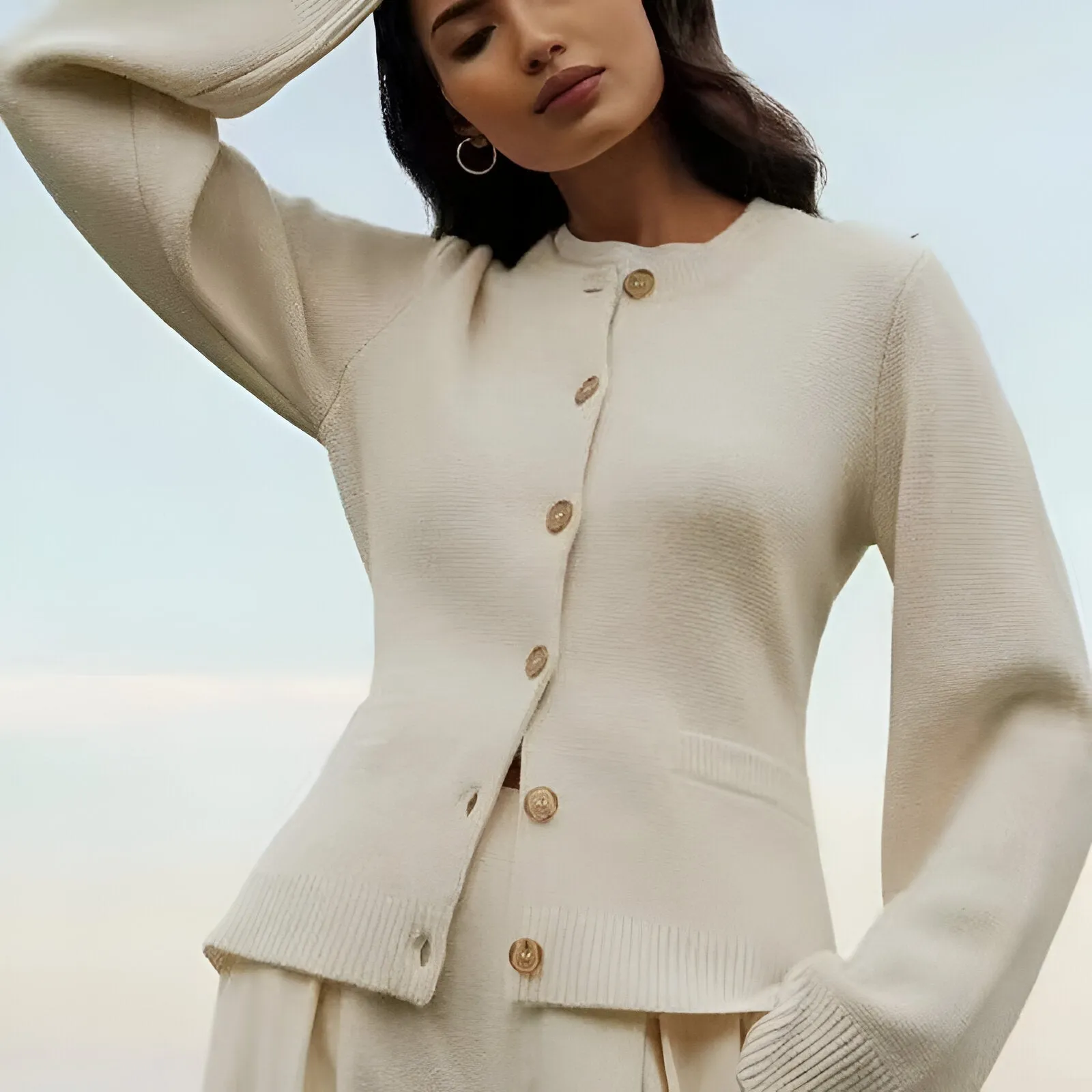Ivyshape | Cozy Autumn Knit Coat