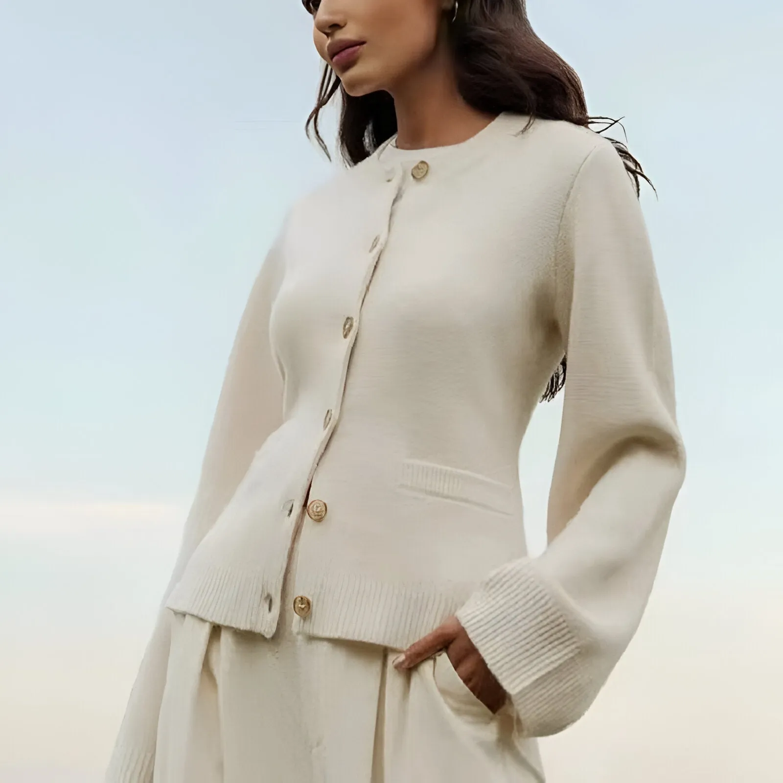 Ivyshape | Cozy Autumn Knit Coat