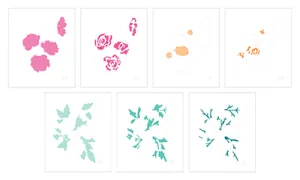 Joyful Blooms Layering Stencils