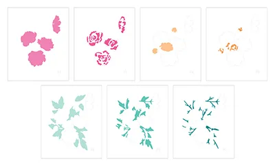 Joyful Blooms Layering Stencils