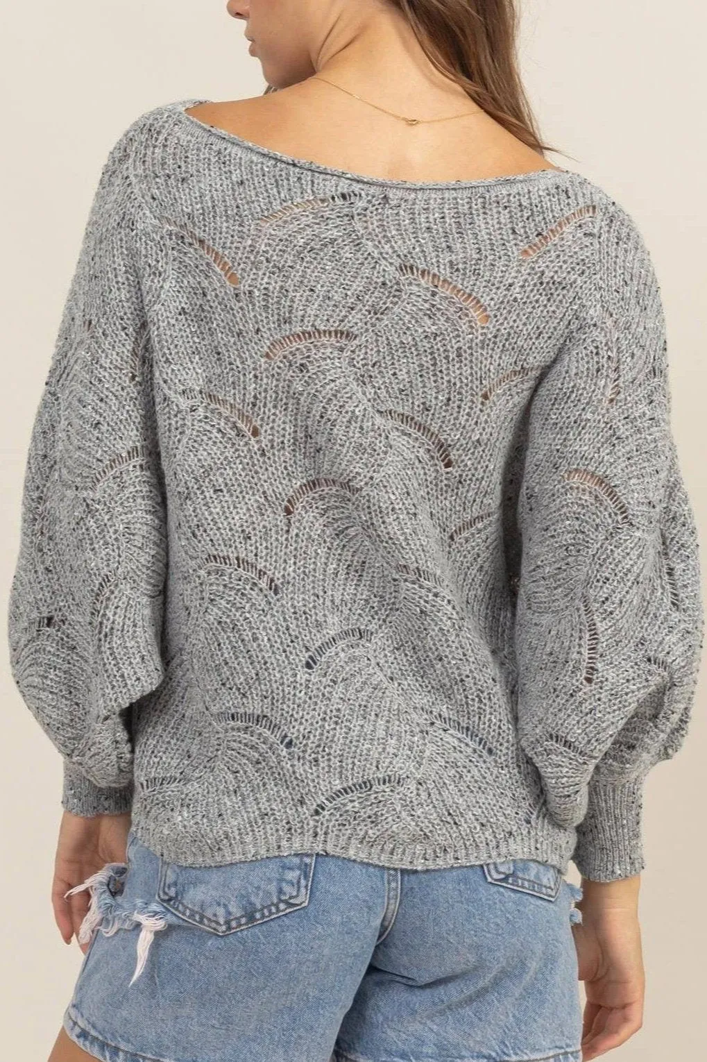 Kari Pointelle Knit Sweater