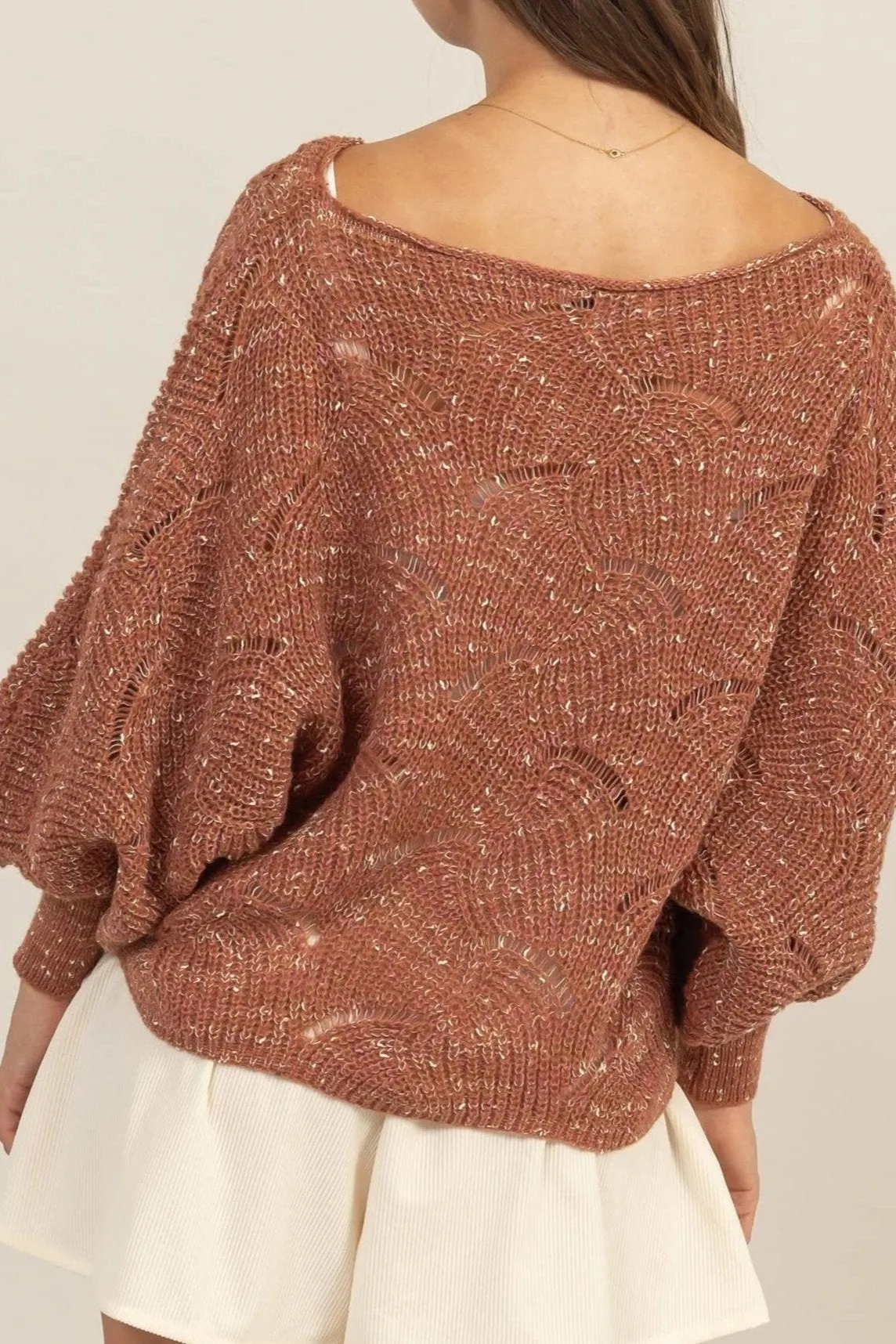 Kari Pointelle Knit Sweater