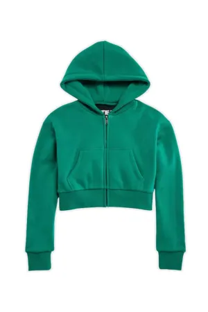 KatieJ NYC Tween Dylan Zip Crop Hoodie