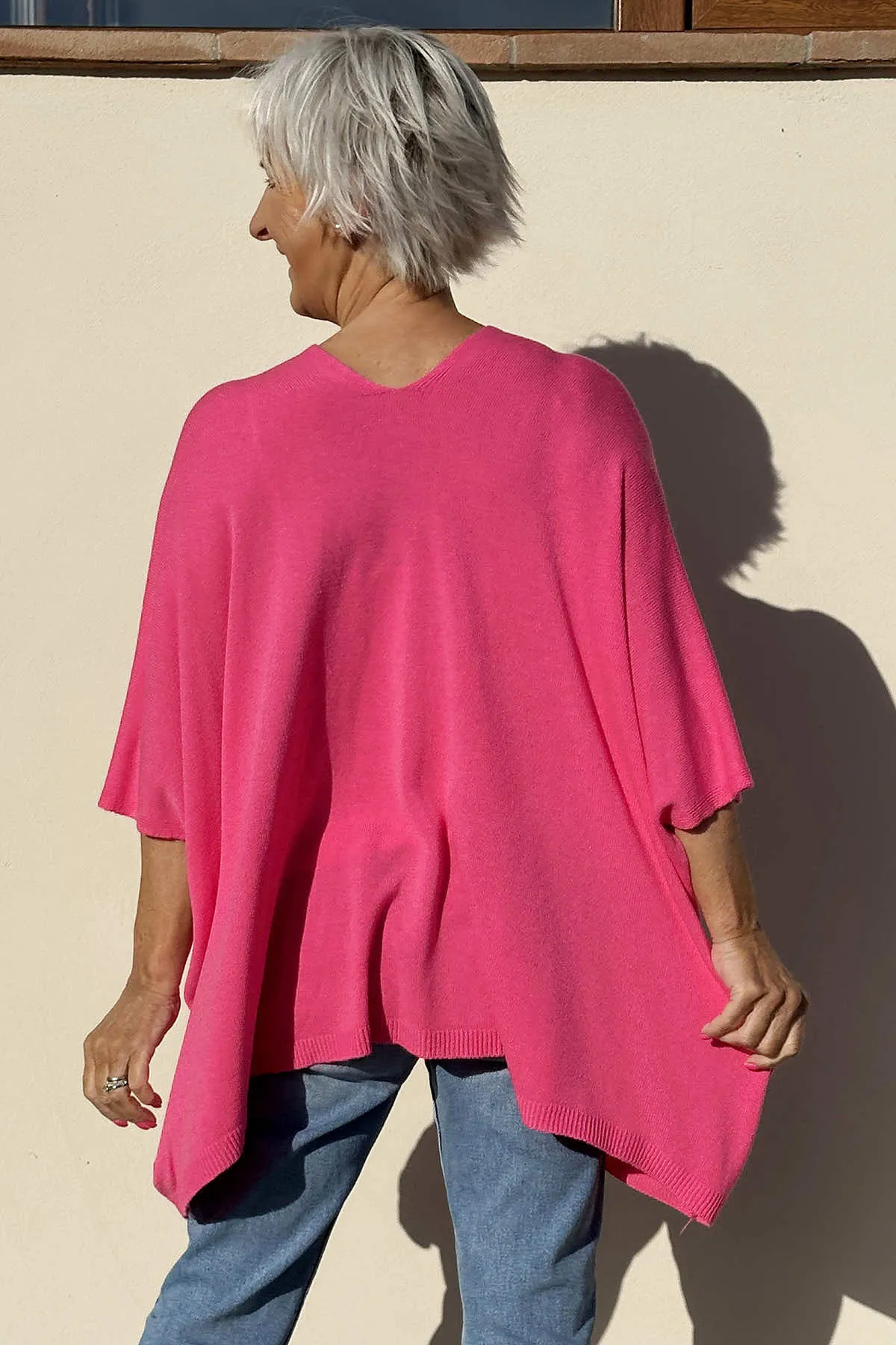 Katya V-Neck Top Fuchsia