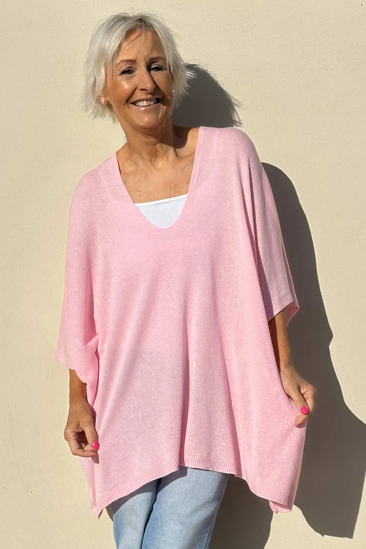 Katya V-Neck Top Pink