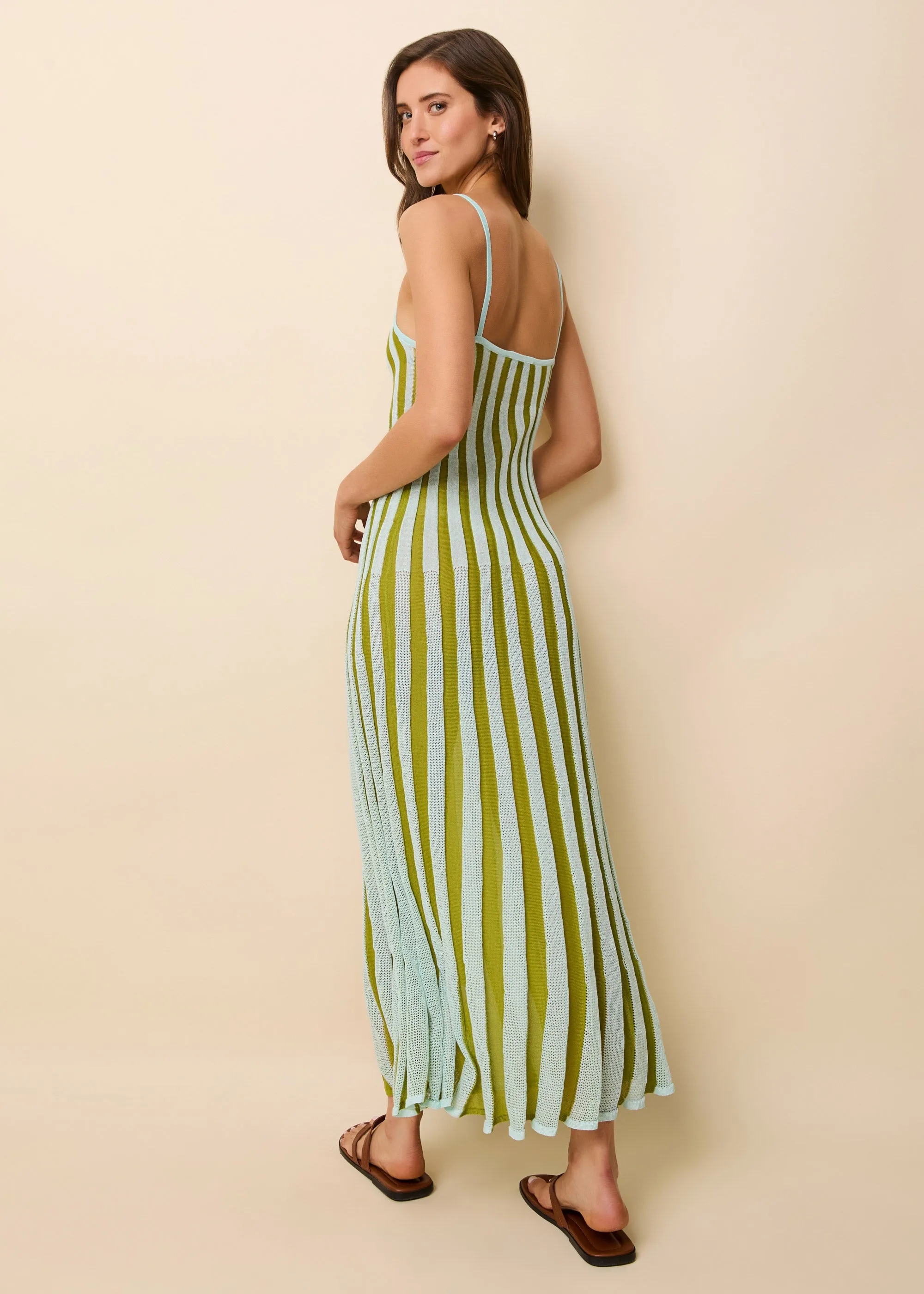 Kaylee Dress Sky Chartreuse
