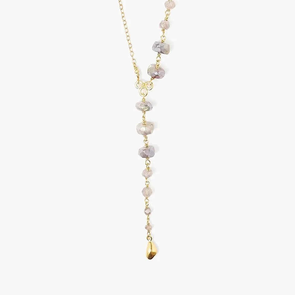 Labradorite"Y"  Layering Necklace