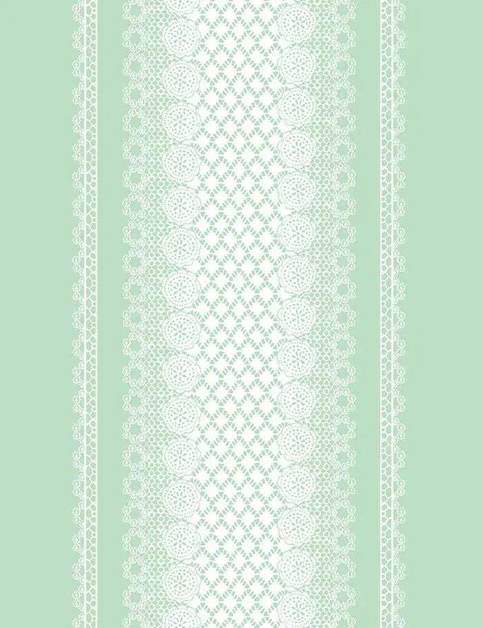 'Lace Front' Wallpaper by Nathan Turner - Green