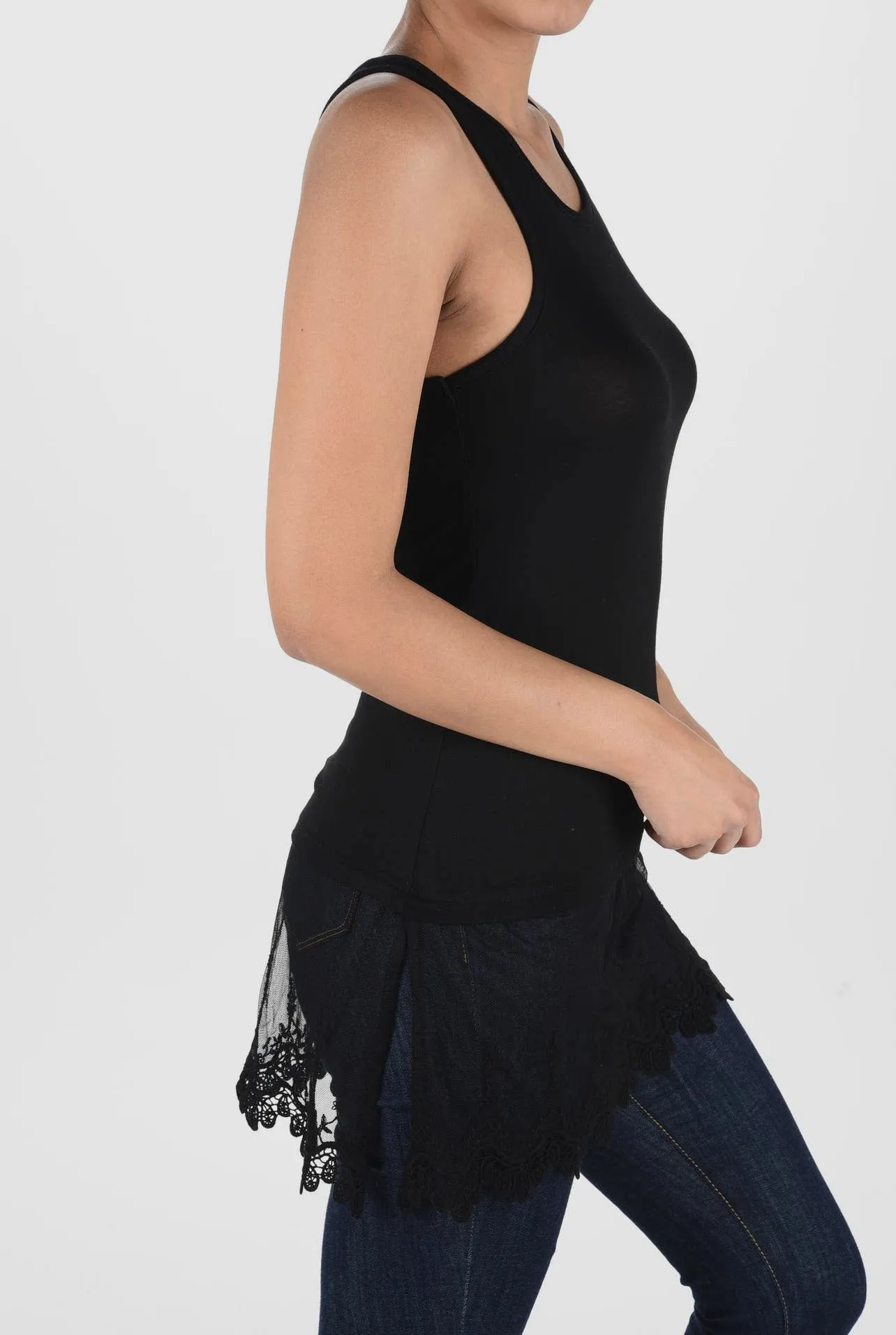 Lace Trim Layering Tank