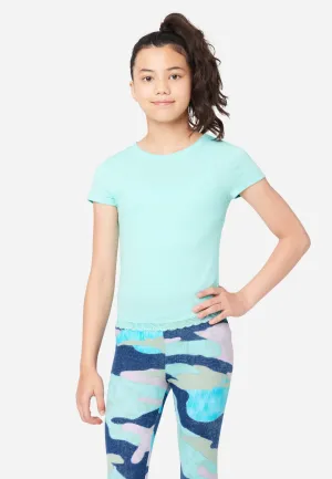 Lace-Trim Scoop Neck Tee