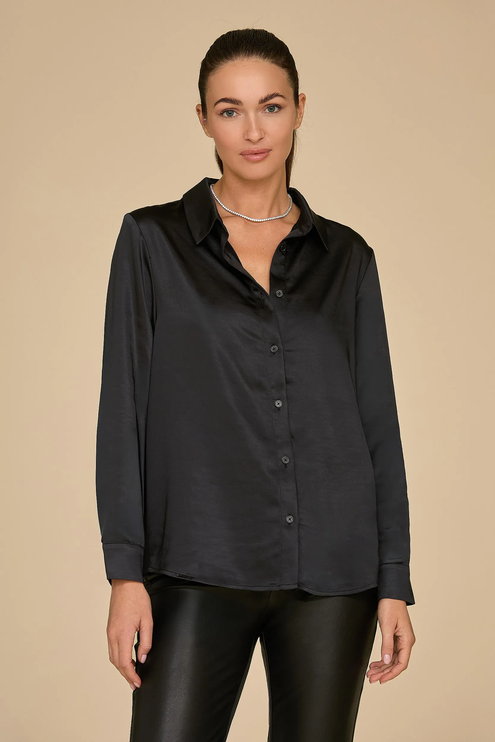 L'Amour Silk Blouse - Black