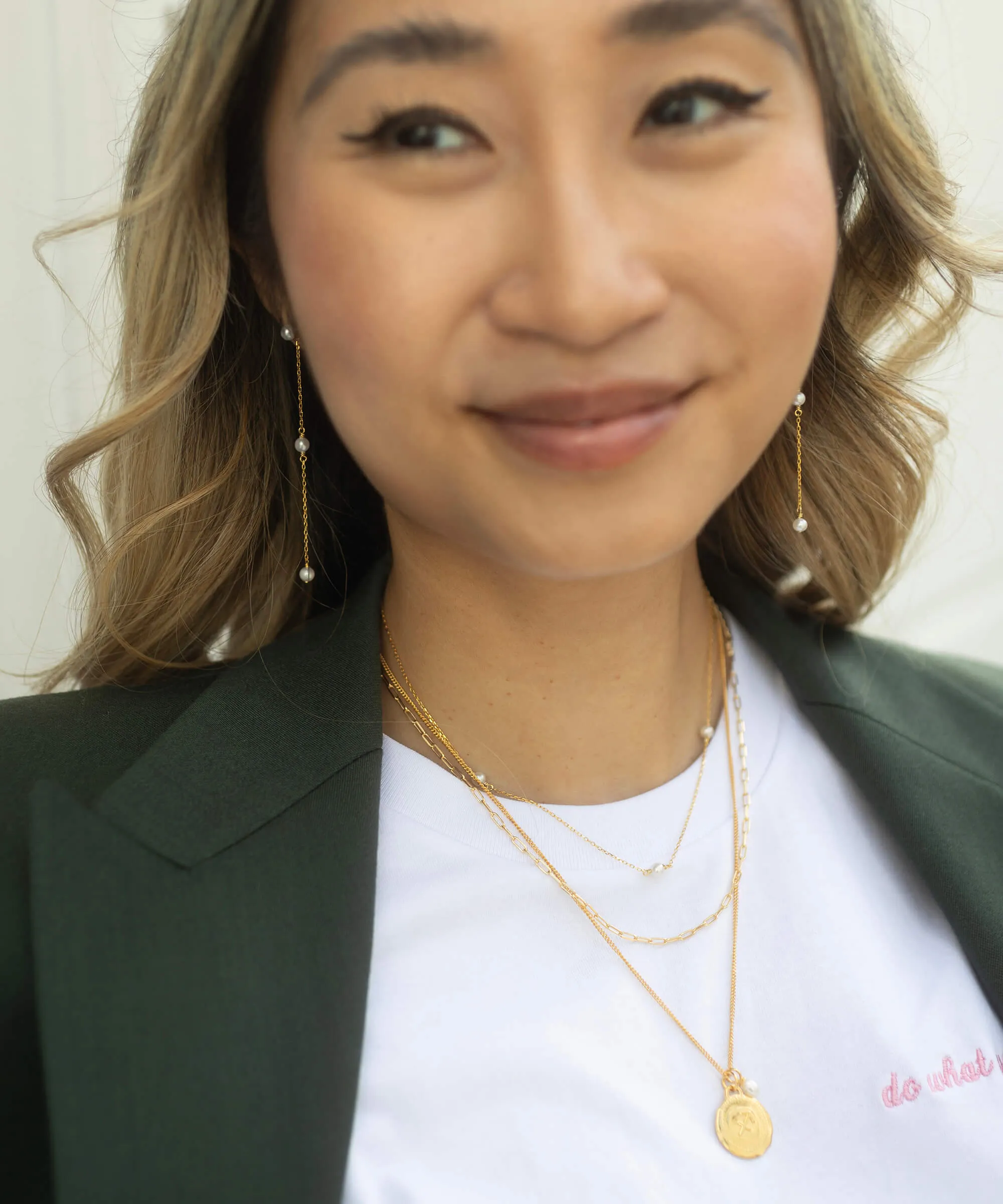 Layering Pearl Chain Gold