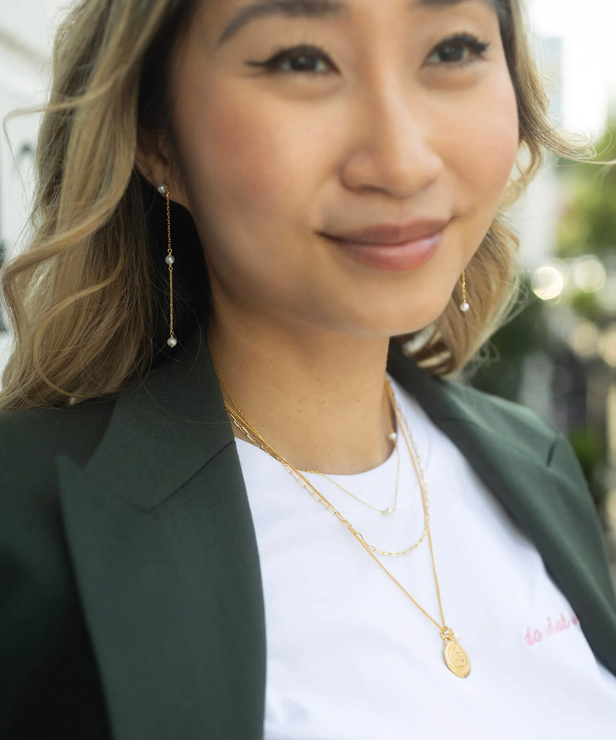 Layering Pearl Chain Gold