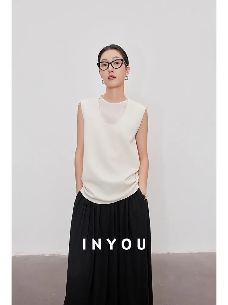Layering style U-neck sleeveless_LCHK353