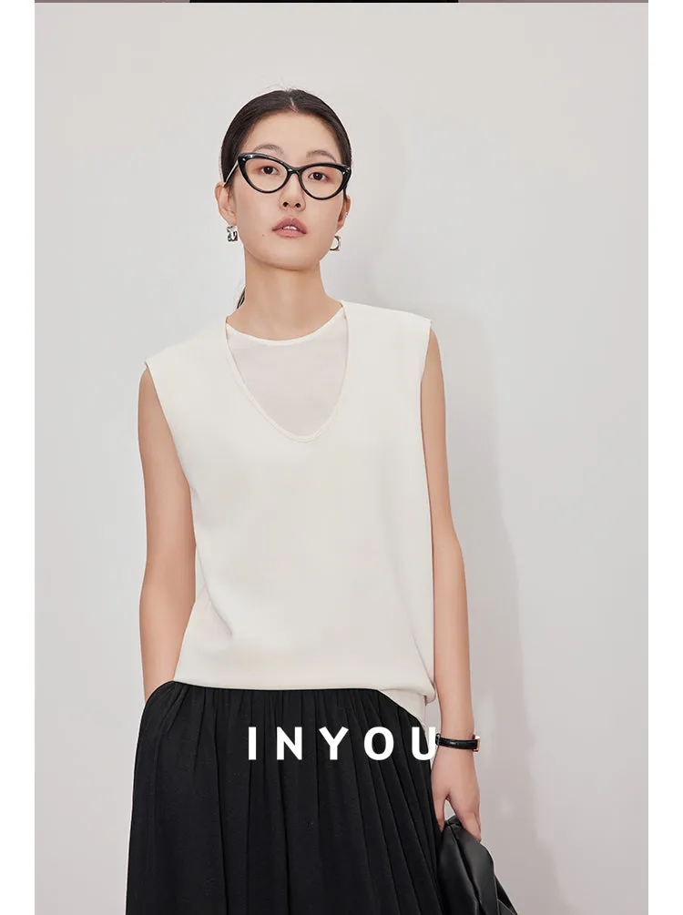 Layering style U-neck sleeveless_LCHK353
