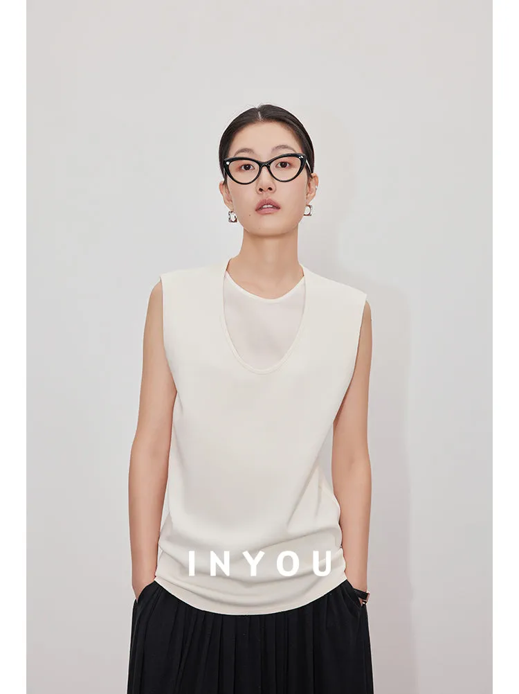 Layering style U-neck sleeveless_LCHK353