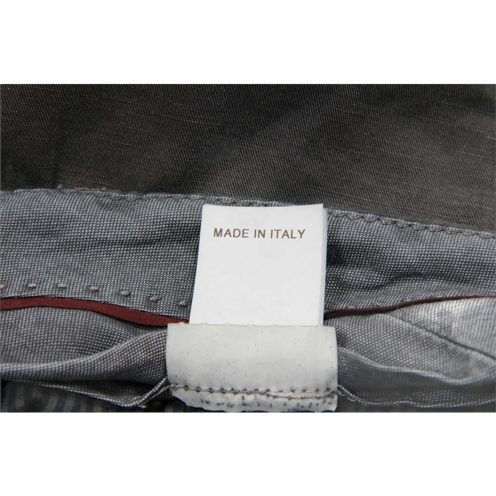 Leisure Fit Gray Flat Front Chino Pants