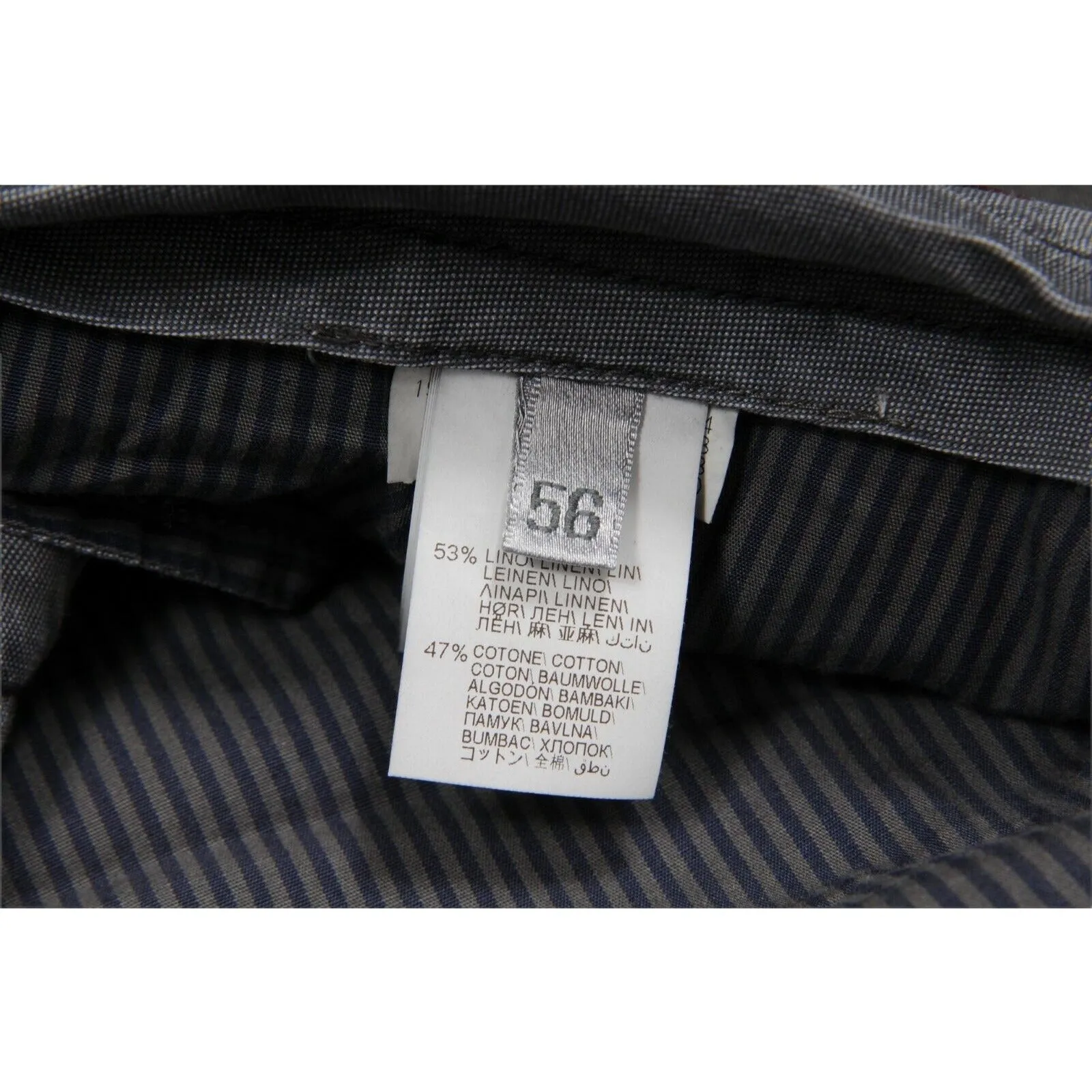 Leisure Fit Gray Flat Front Chino Pants