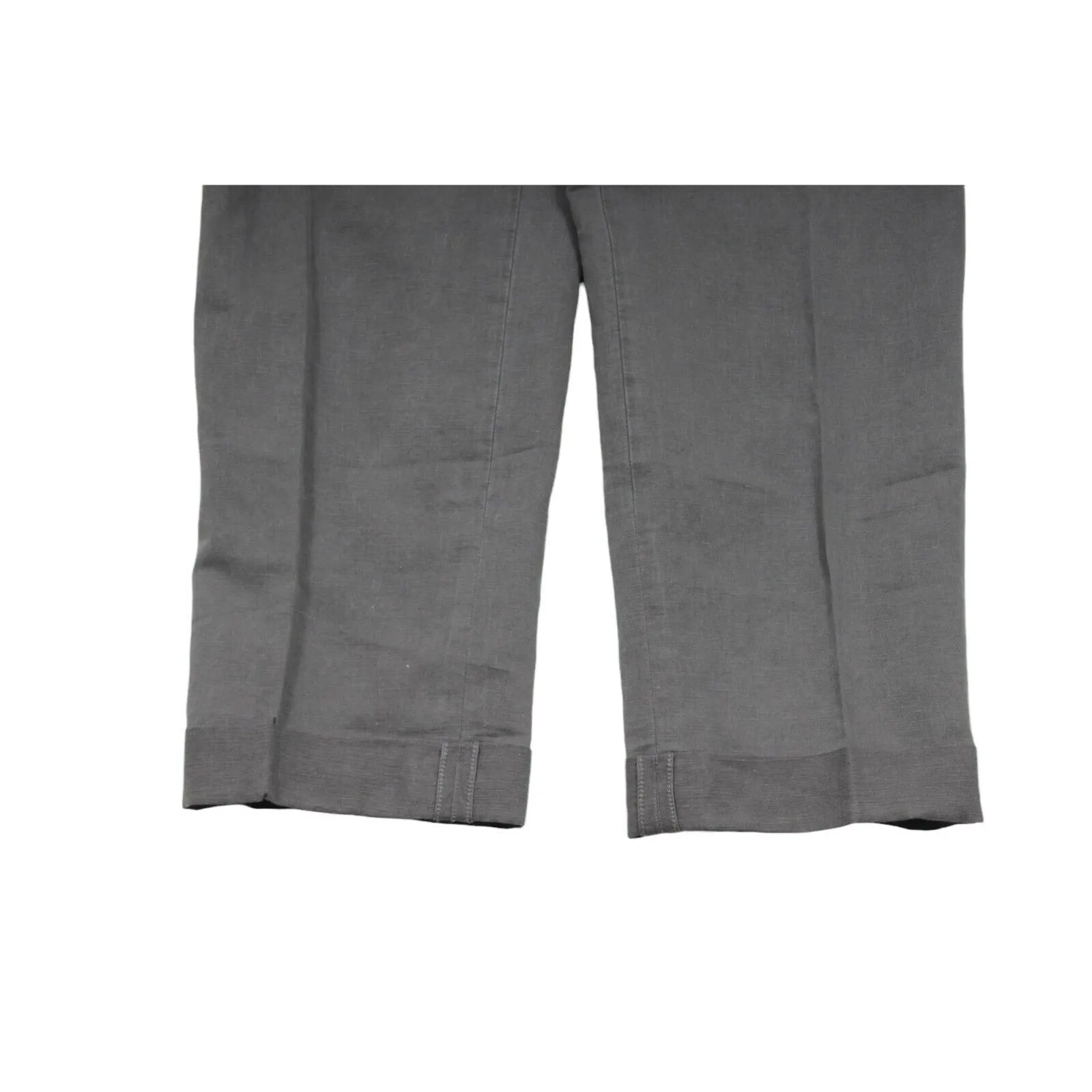 Leisure Fit Gray Flat Front Chino Pants