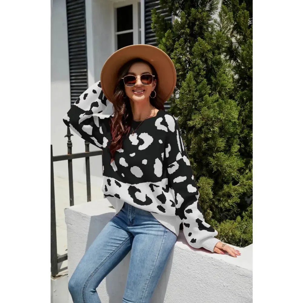 Leopard Print Luxury Fashion Sweater for Timeless Designer Clothing