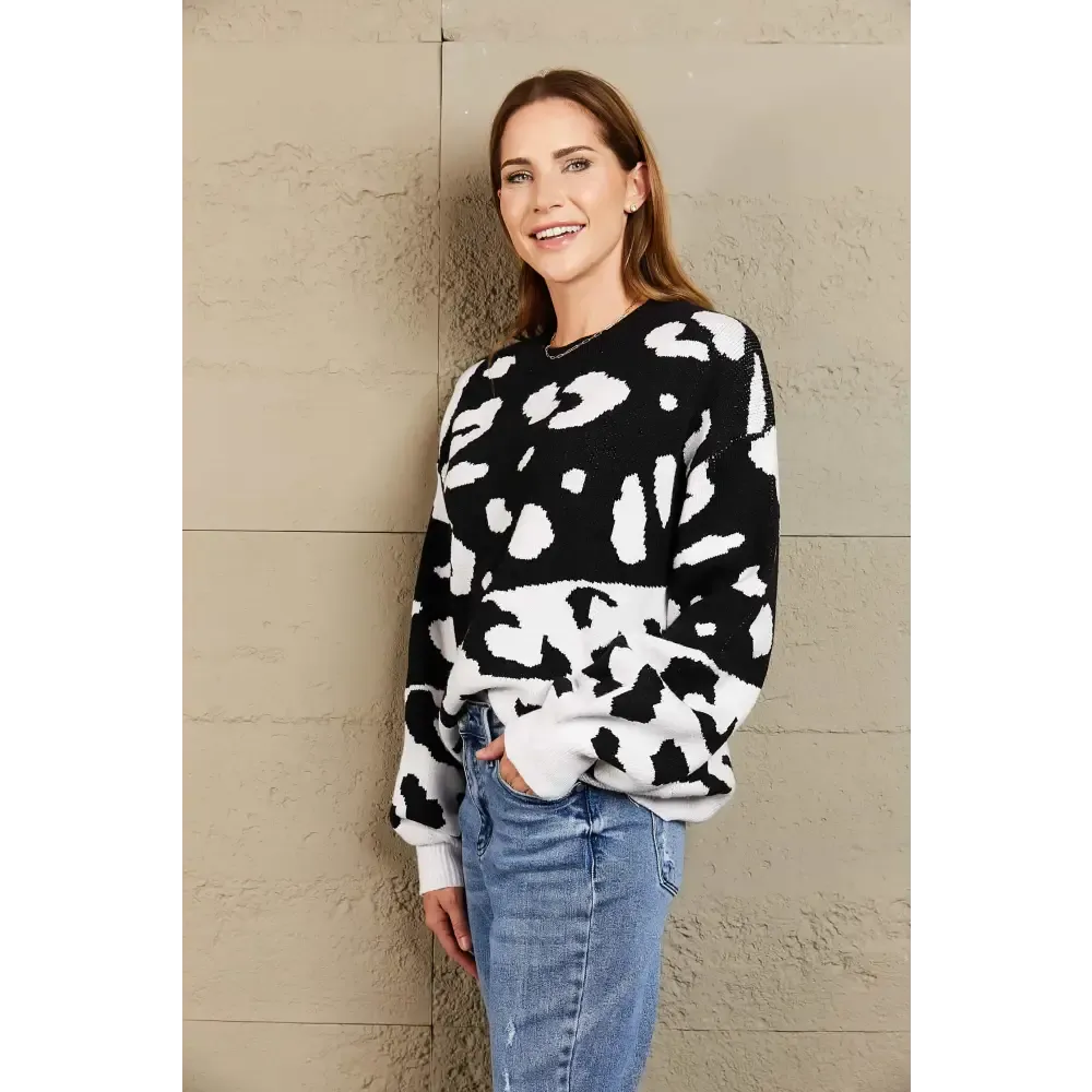 Leopard Print Luxury Fashion Sweater for Timeless Designer Clothing