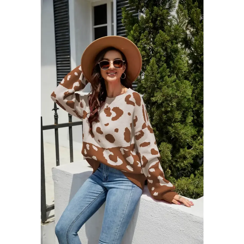 Leopard Print Luxury Fashion Sweater for Timeless Designer Clothing