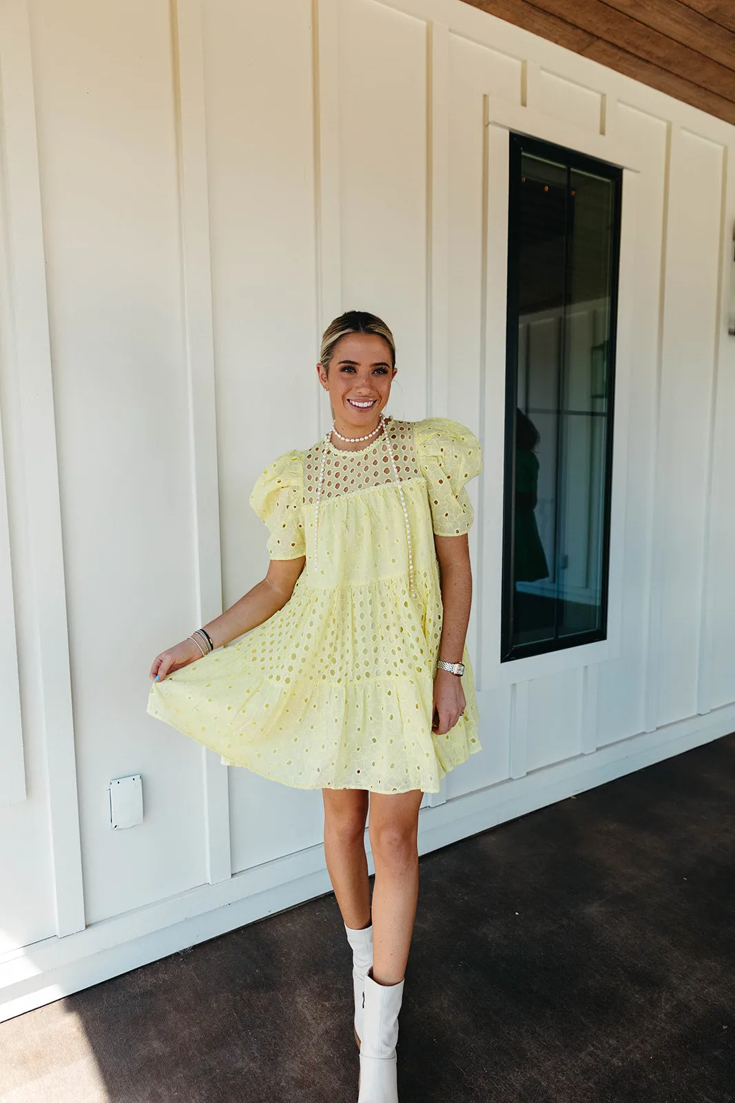 Lighthearted Mini Dress - Lemon