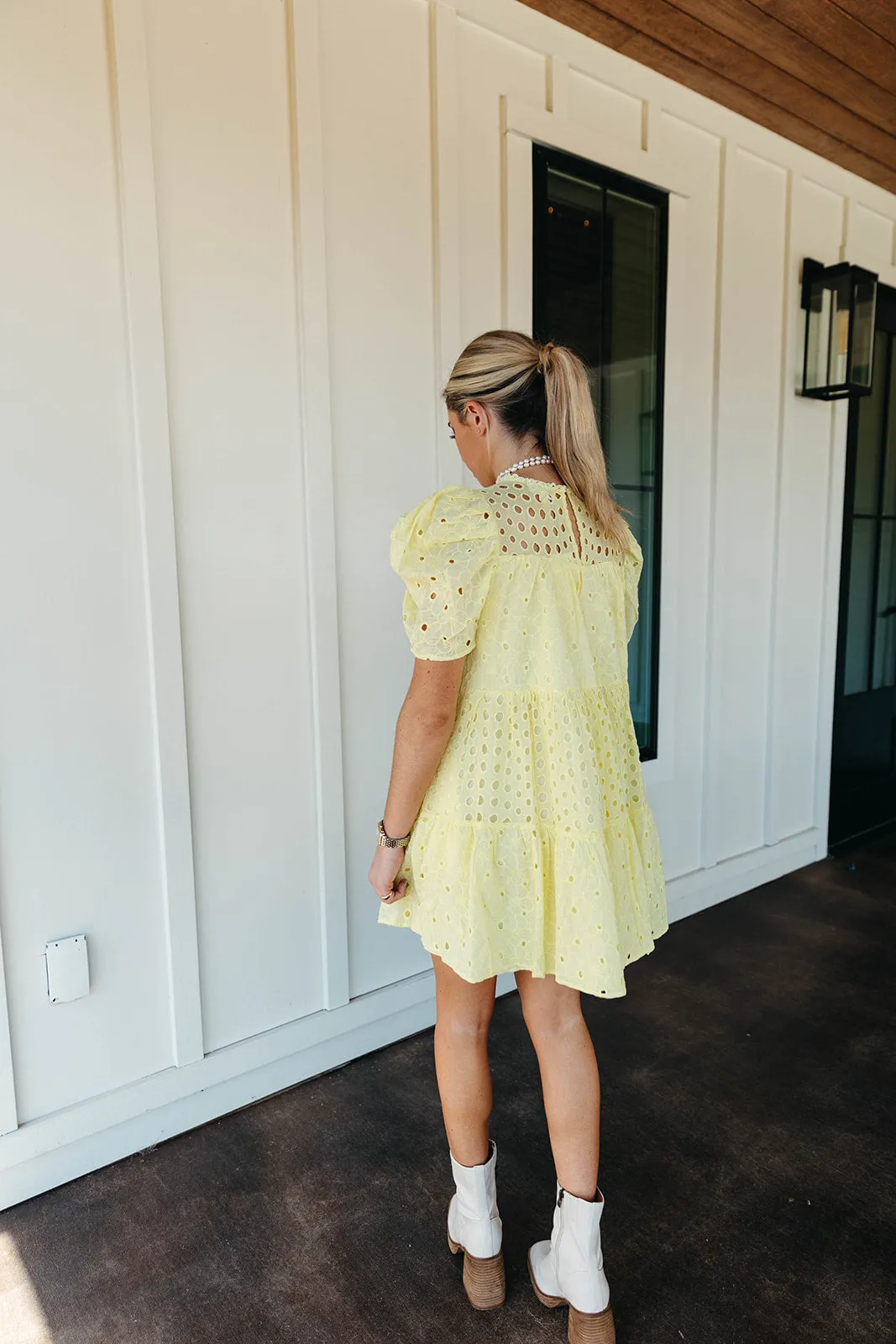 Lighthearted Mini Dress - Lemon