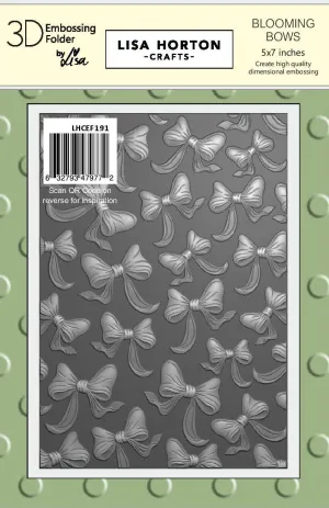 Lisa Horton Crafts Blooming Bows 5x7 3D Embossing Folder