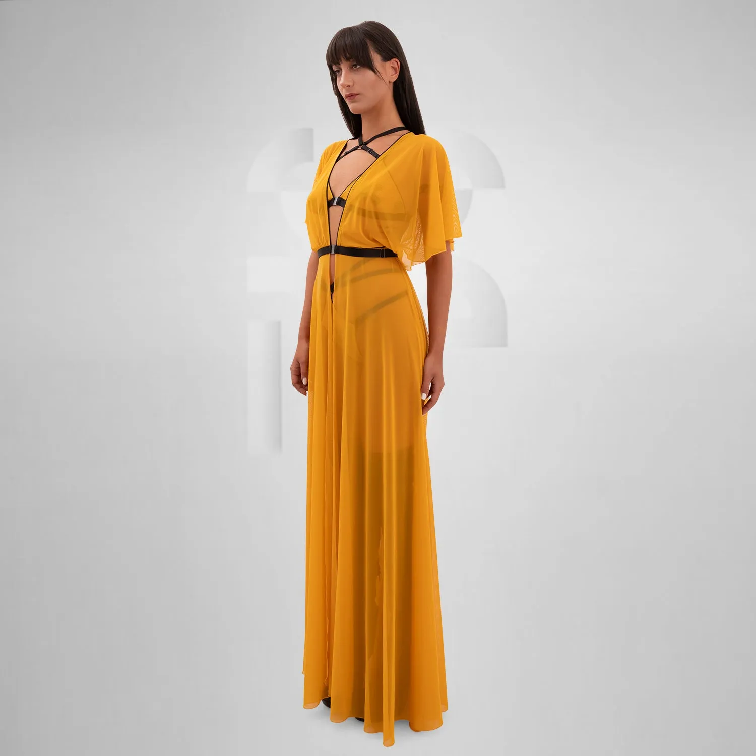 Long Mesh Robe