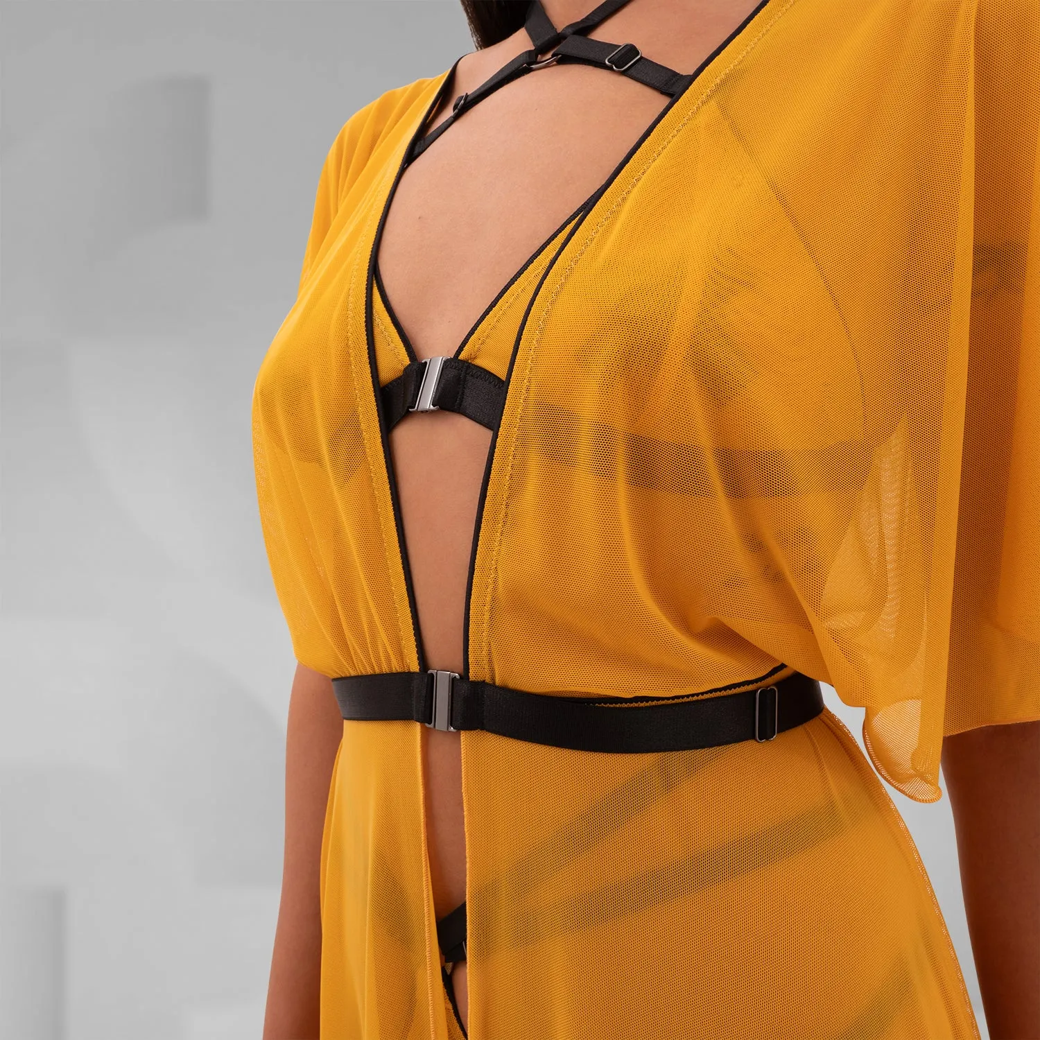 Long Mesh Robe