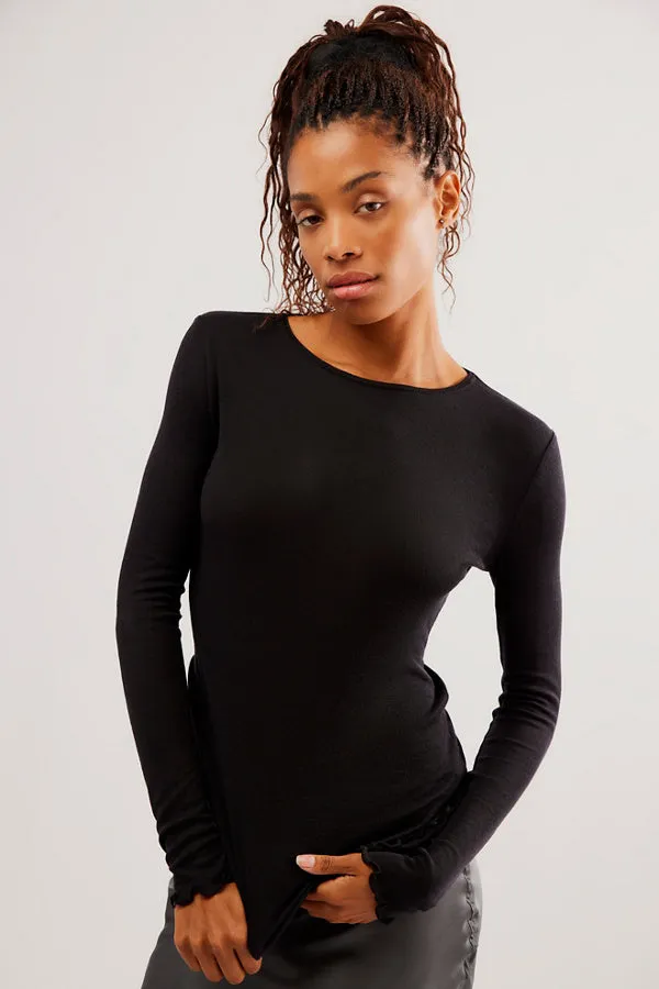 Long Nights Layering Top | Black