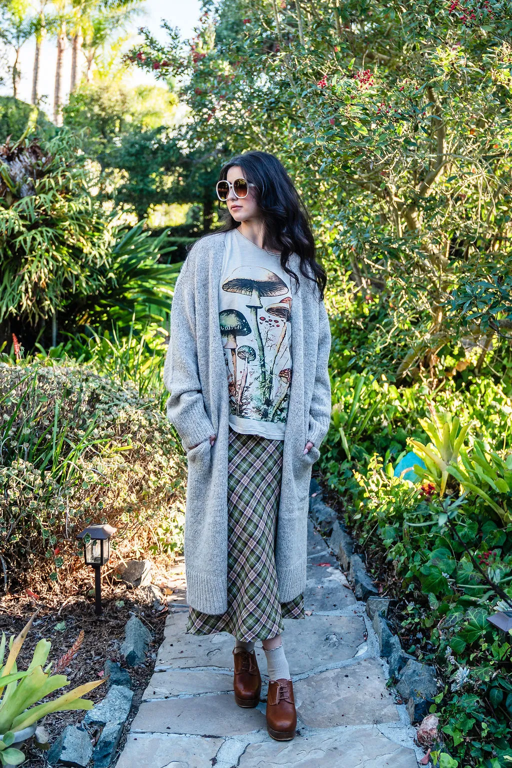 Long Oatmeal Cardigan