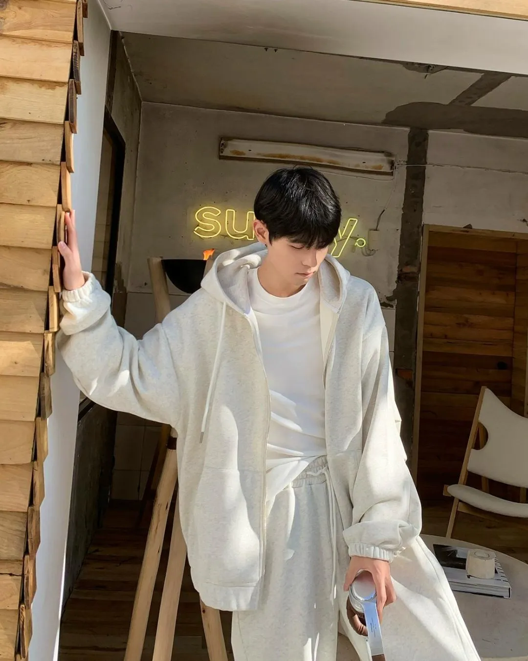 Loose Zip Hoodie＆Sweatpants BKC0232