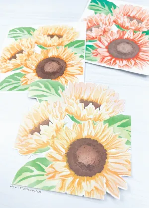 Luminous Sunflowers Layering Stencils