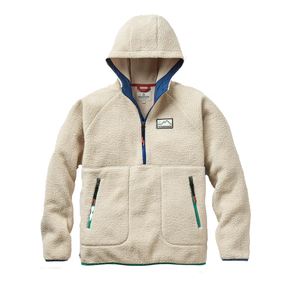 Maine 2.0 1/2 Zip Recycled Sherpa Fleece - Oatmeal