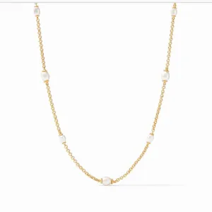 Marbella Pearl Station Necklace