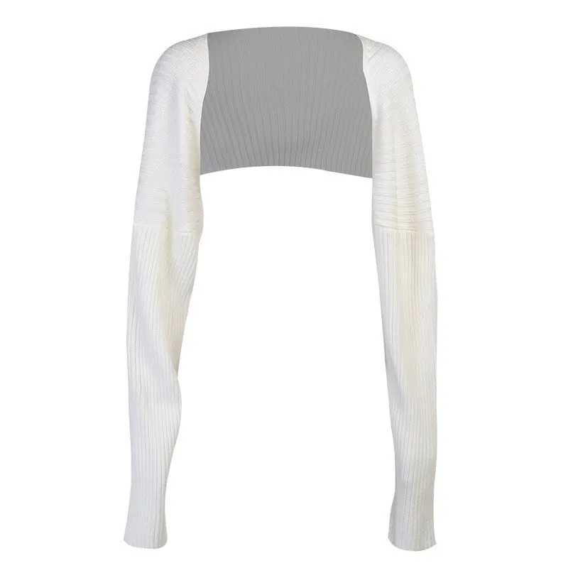 MB FASHION Ribbed Knit Long-Sleeve Shrug 7249LY