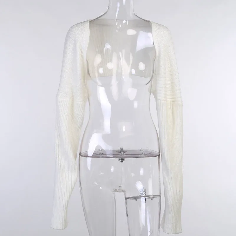 MB FASHION Ribbed Knit Long-Sleeve Shrug 7249LY