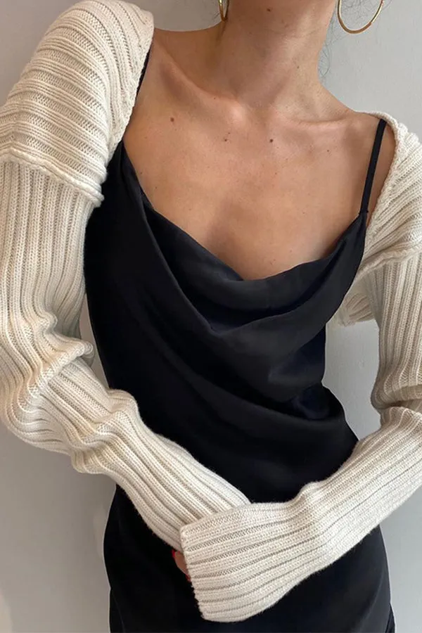 MB FASHION Ribbed Knit Long-Sleeve Shrug 7249LY
